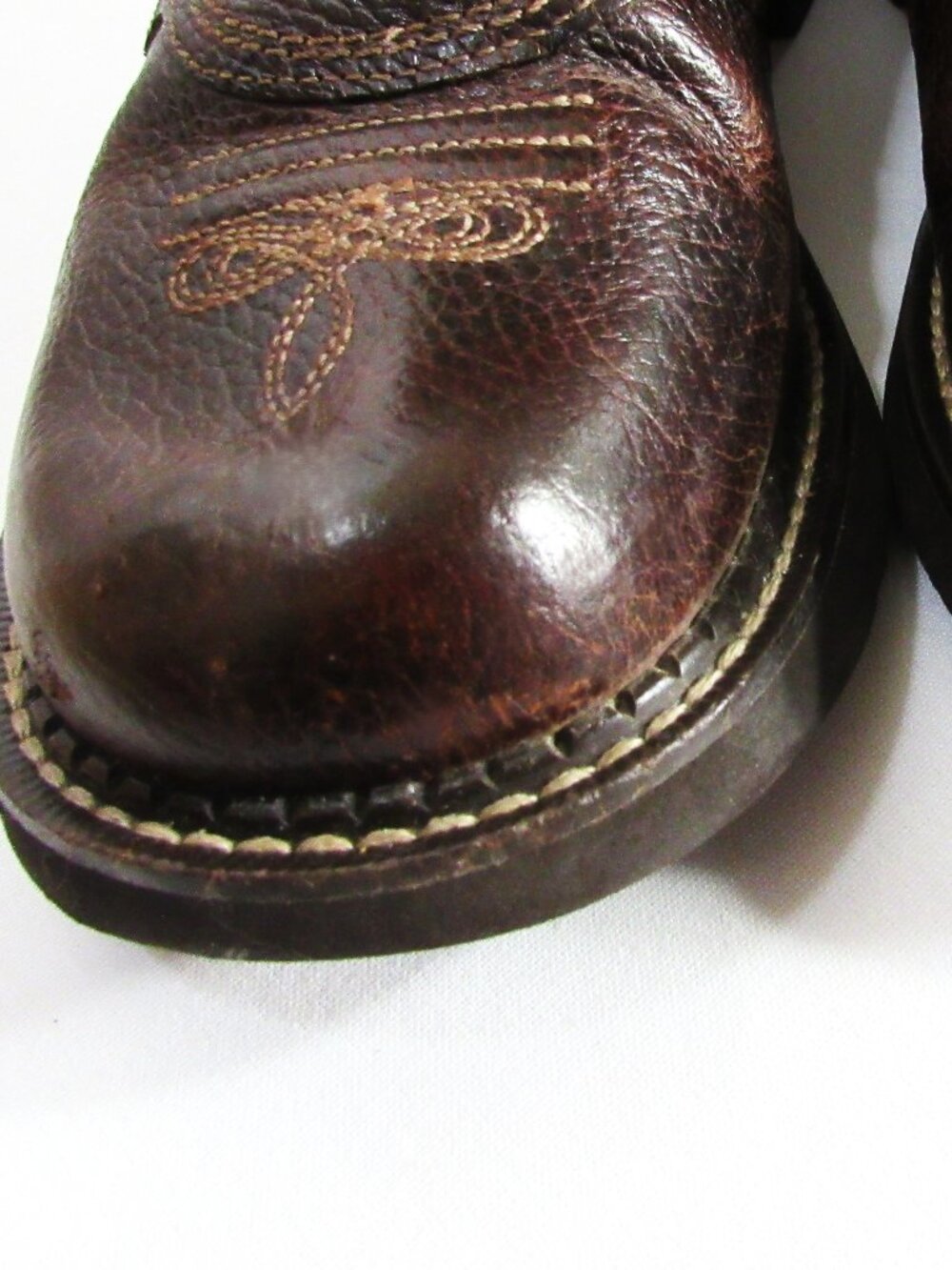 ARIAT WOMEN'S LEATHER BABY PHAT WESTERN BOOTS SIZE 8.5B RUSSET BROWN - Picture 7 of 12